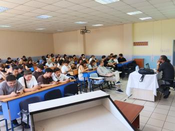 An awareness event titled "Risky Behaviors in Young Adulthood: Alcohol, Substance Abuse, and Gambling" was held at our Vocational School.
